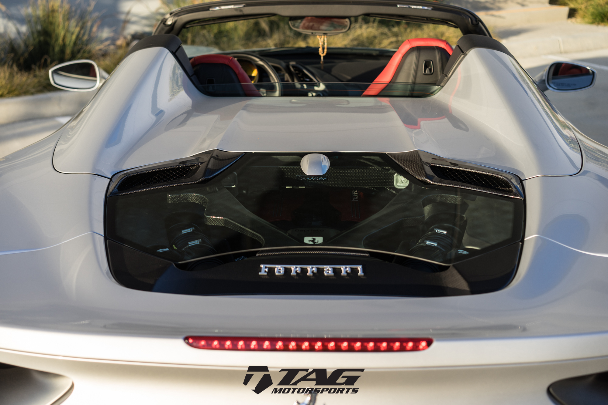 New Product Capristo Glass Engine Cover For The 488 Spider Tag