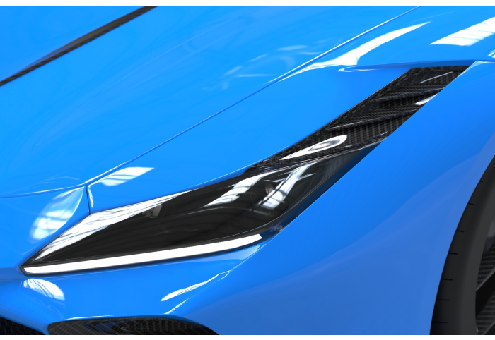 1016 Carbon Headlight Inserts for Ferrari F8 - TAG Motorsports