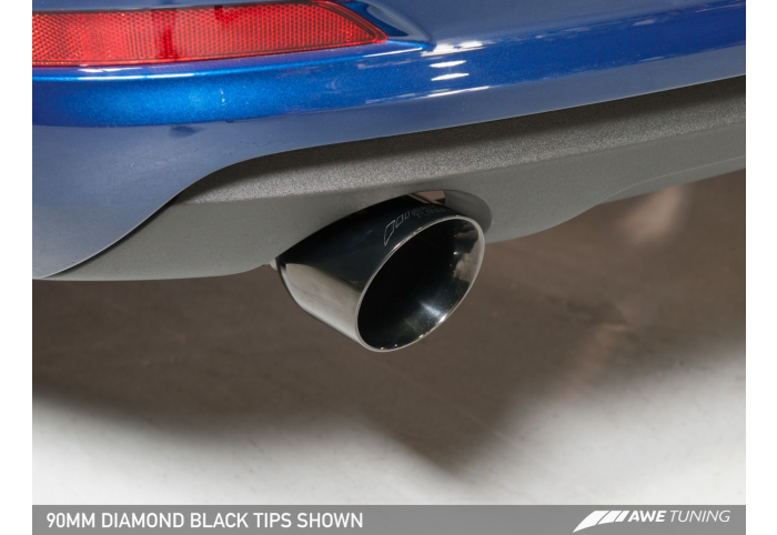 AWE Tuning Audi 8V S3 Track Edition Exhaust w Diamond Black Tips 102mm 3020 43034
