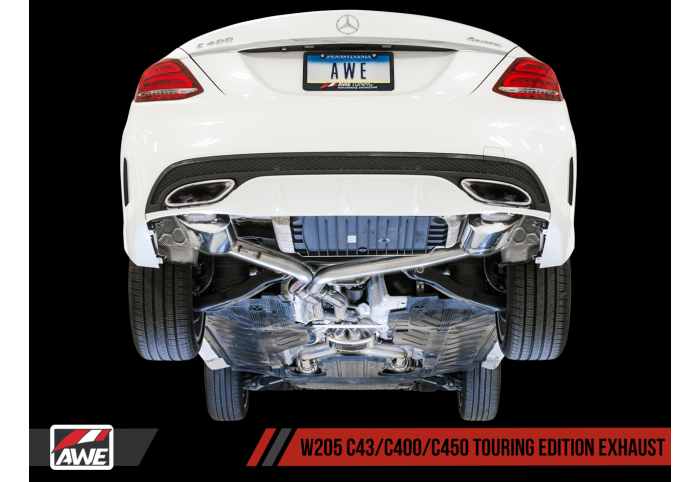 AWE Tuning Mercedes Benz W205 AMG C43 C400 C450 AMG Exhaust Suite