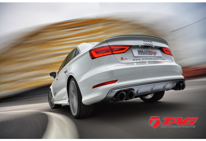 Milltek Audi S3 (8V) 2.0 TFSI quattro Sedan Valved Cat-Back Exhaust