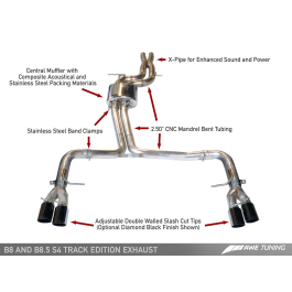 AWE Tuning Audi B8.5 S4 Track Edition Exhaust System