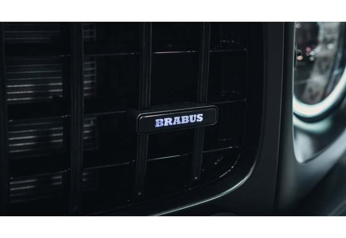Brabus style Front Grille Red LED Illuminated Logo Badge Emblem