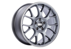 BBS CH-R Wheels (Set of 4) - 19x8.5 - for VW GTI / Golf R - Titanium with Polished Rim Protector