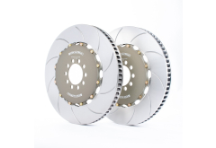 GiroDisc Ferrari 458, 488 Challenge Front 2-Piece Iron Rotor Conversion (Carbon Ceramic Replacement) - Ferrari 458 Challenge, Ferrari 488 Challenge, Ferrari 488 Challenge Evo - A1-183