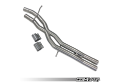 034 Motorsport Res-X Resonator Delete and X-Pipe for B9 S4