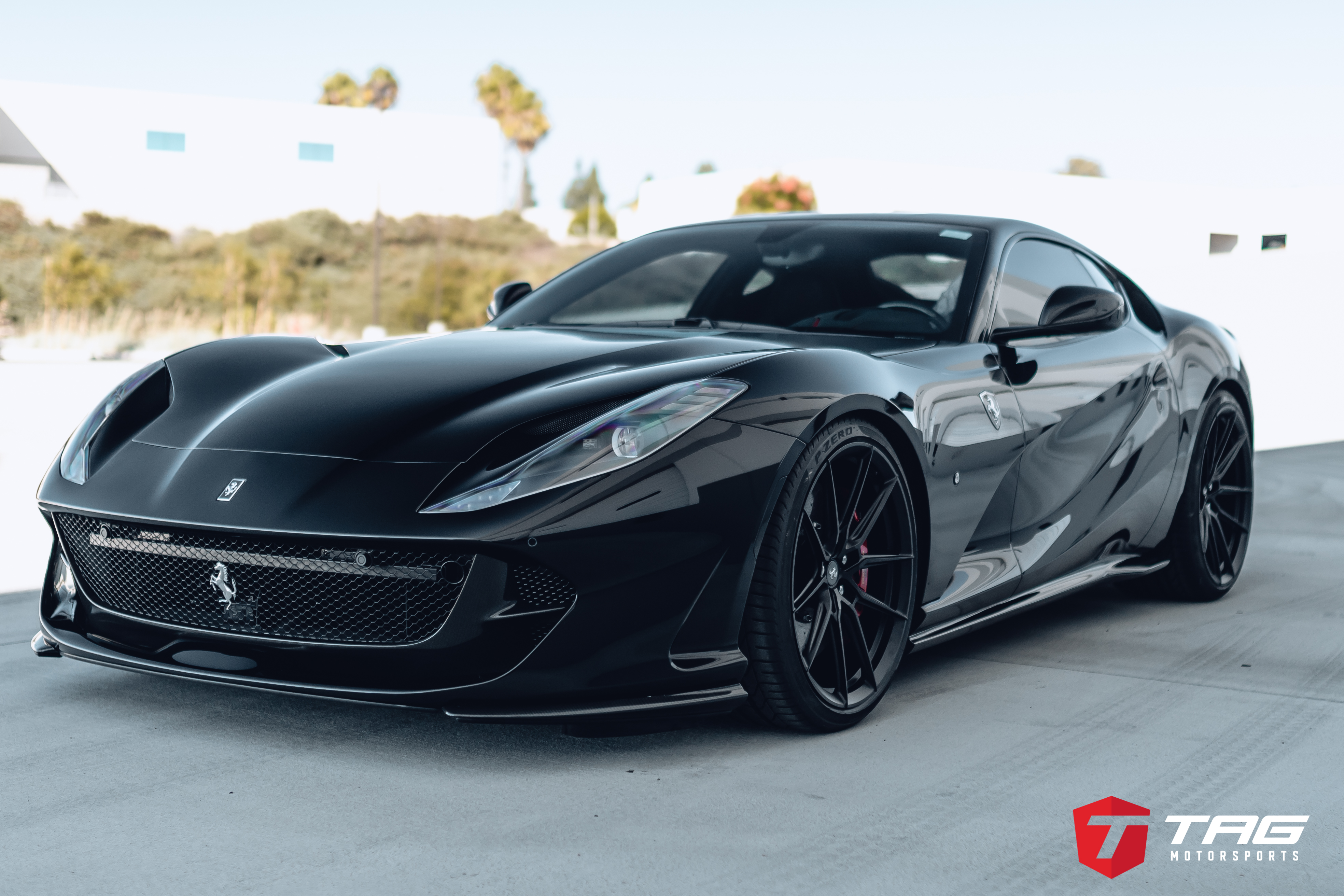 19' Ferrari 812 on Novitec NF9 Matte Black Wheels