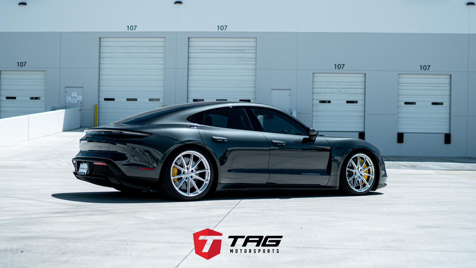 Taycan Turbo S Lowered on HRE P104SC