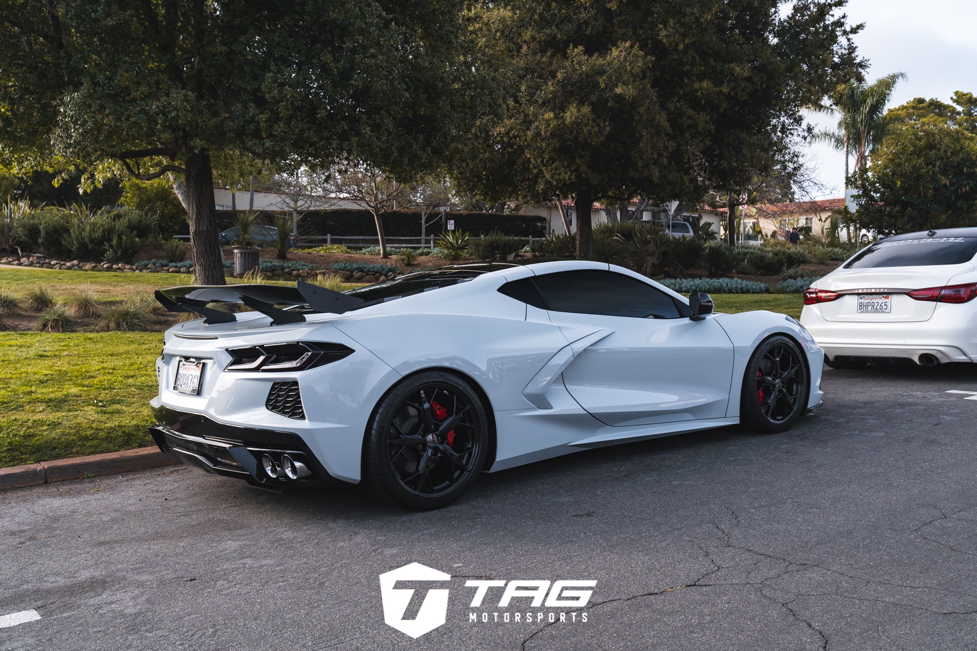 C8 Corvette with AWE Exhaust and Carbon Wing