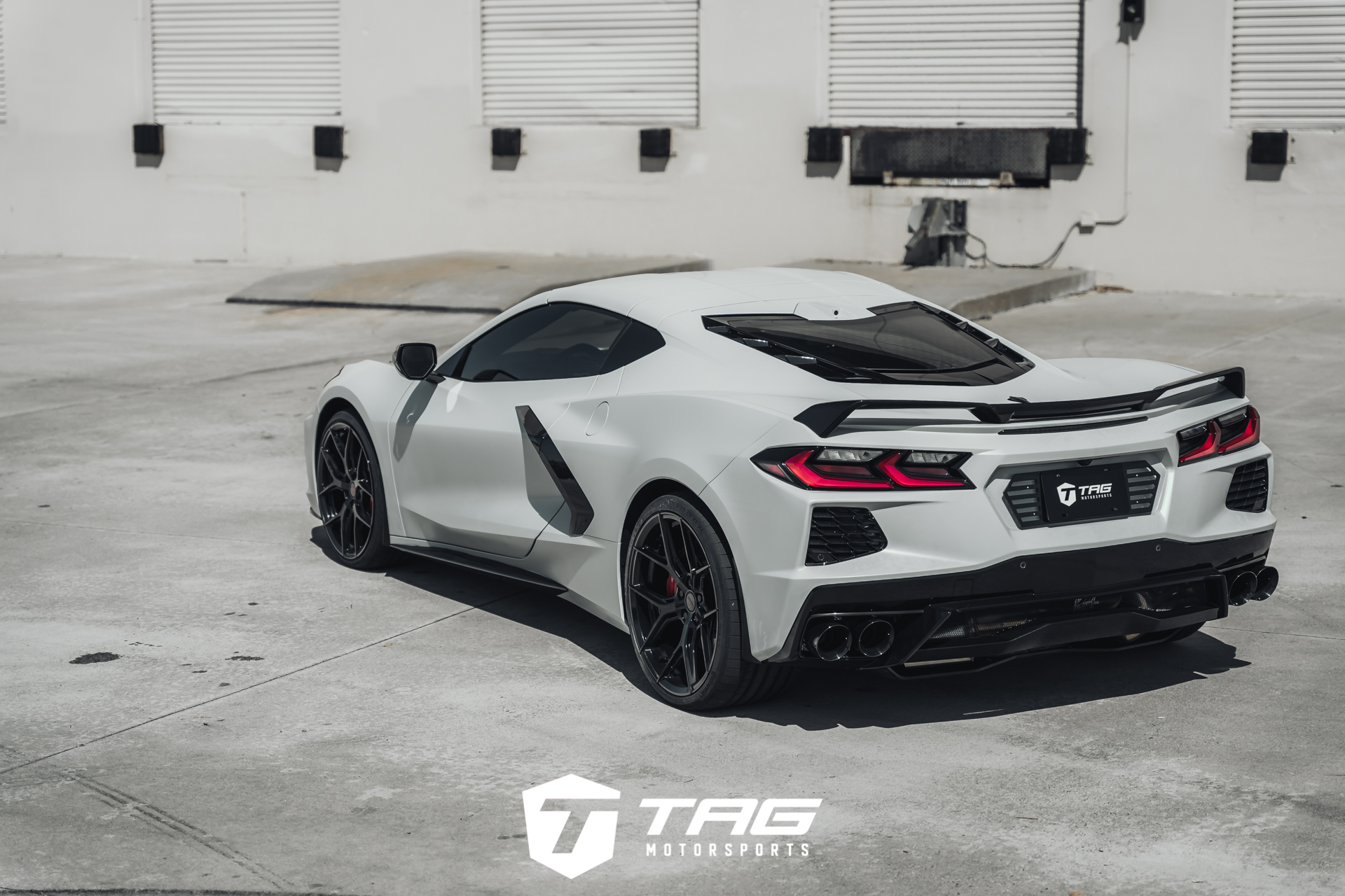 C8 Corvette with AWE Exhaust on Vossen HF-5