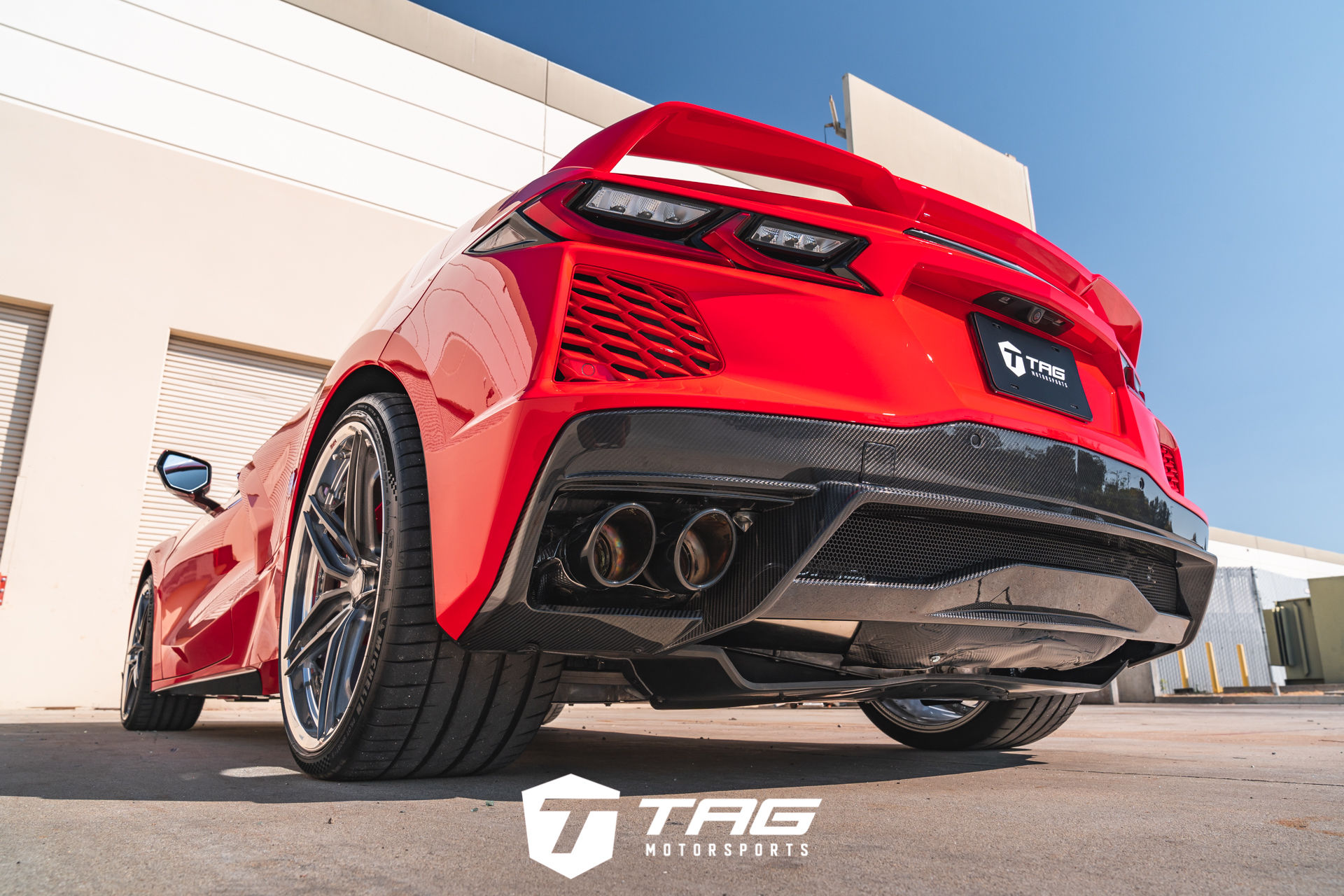 C8 Corvette with Borla Exhaust on HRE S107SC