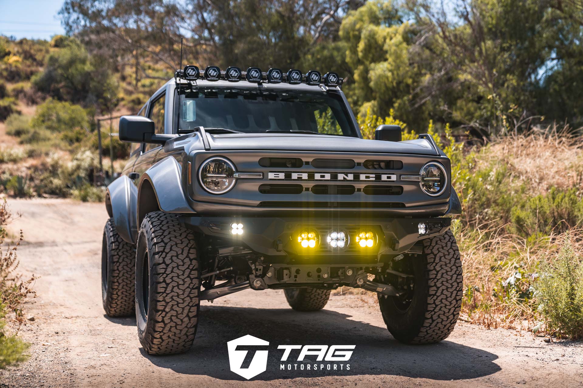 Bronco with AWE Exhaust on Method Wheels