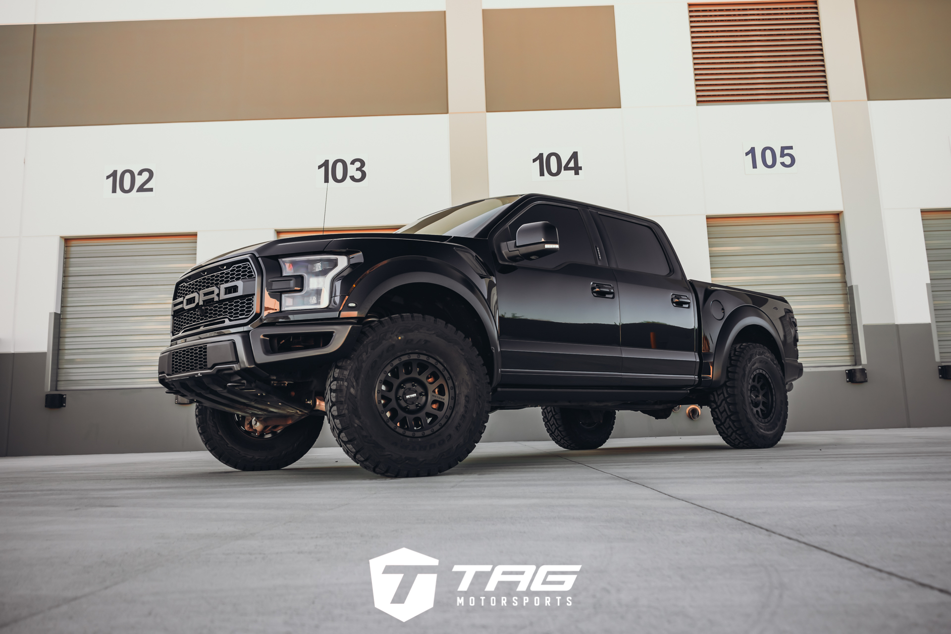 Raptor with TAG Blackout on Method Wheels