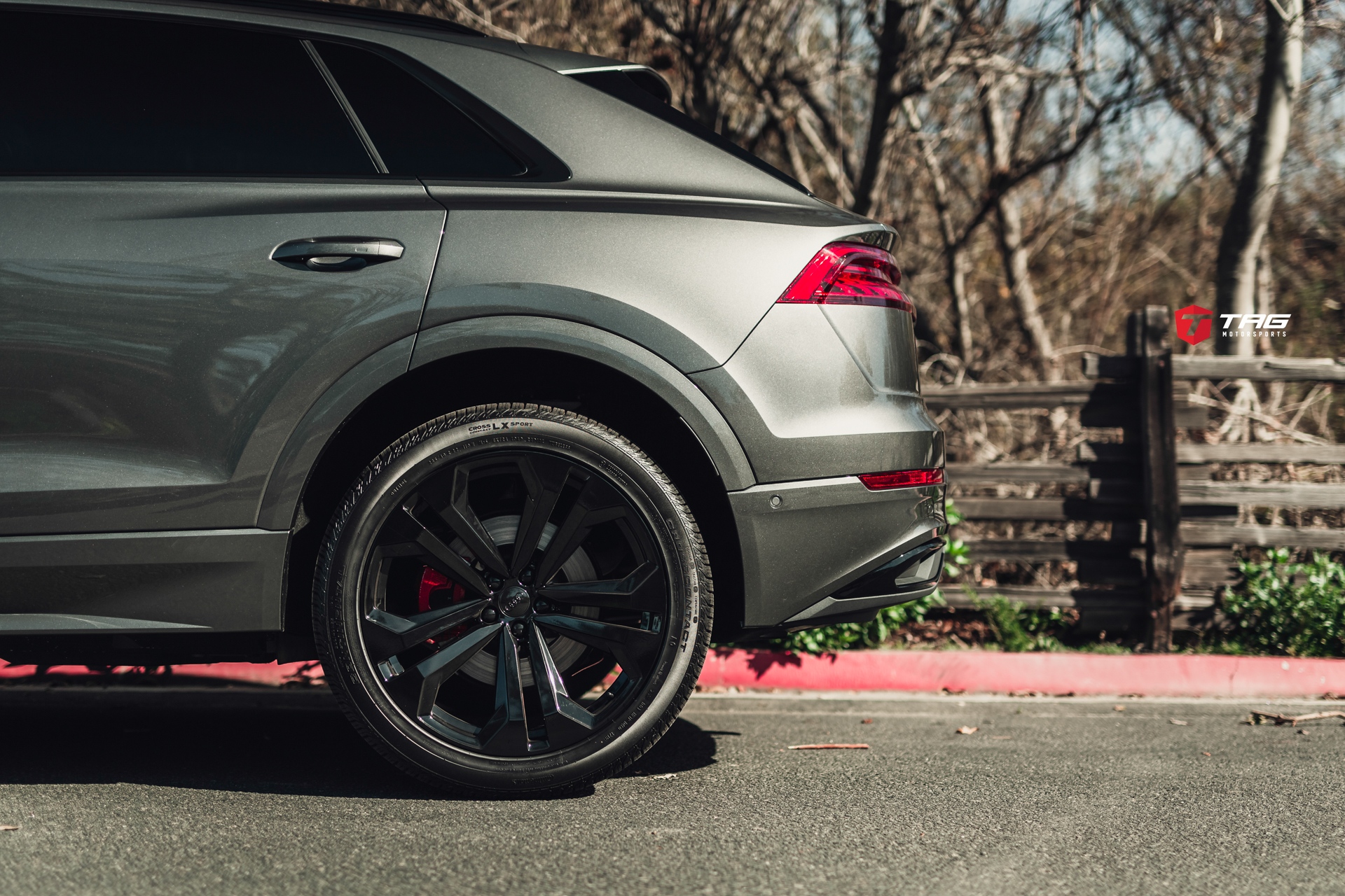 Grey Audi Q8 with TAG Blackout