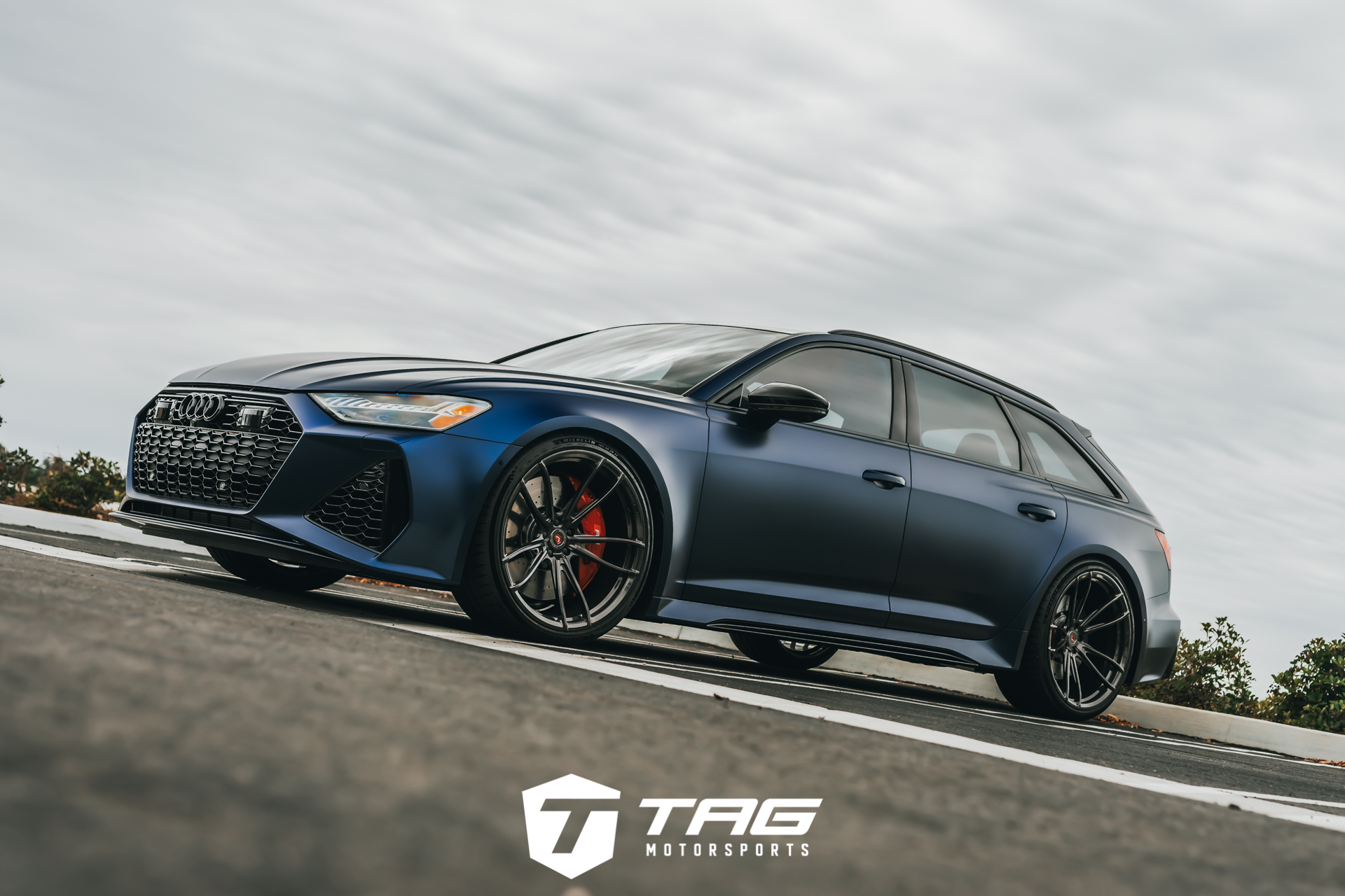 Matt Blue RS6 on Vossen S17-06 Wheels