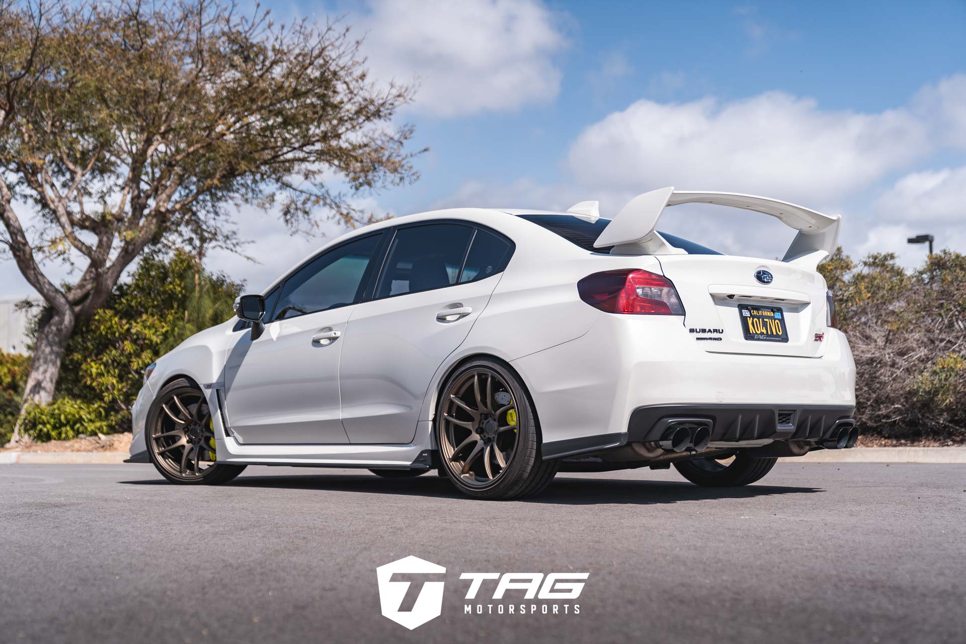 WRX STI on Work Wheels | AWE Exhaust