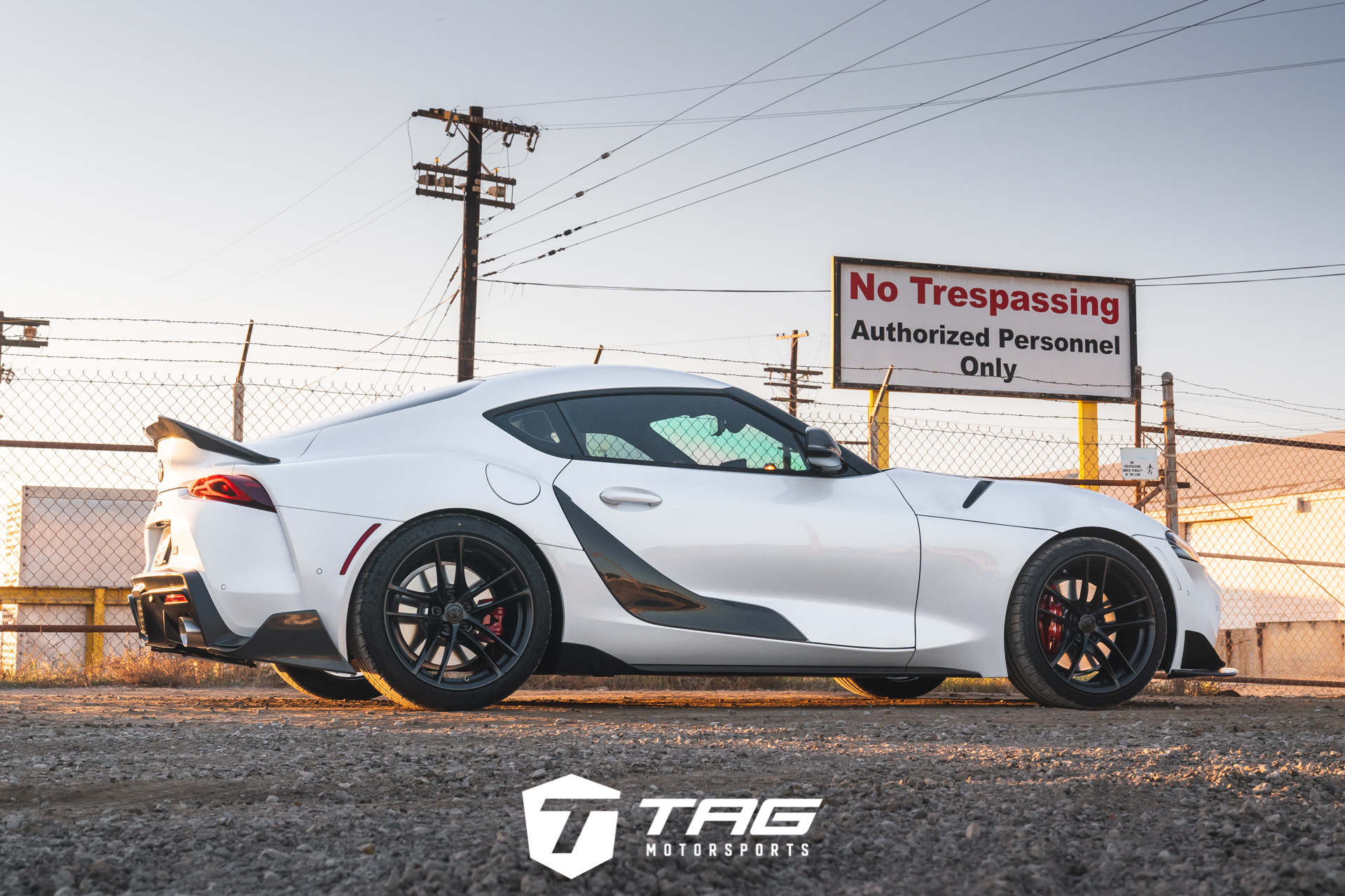 A90 Supra on H&R Springs with Powdercoat Wheels