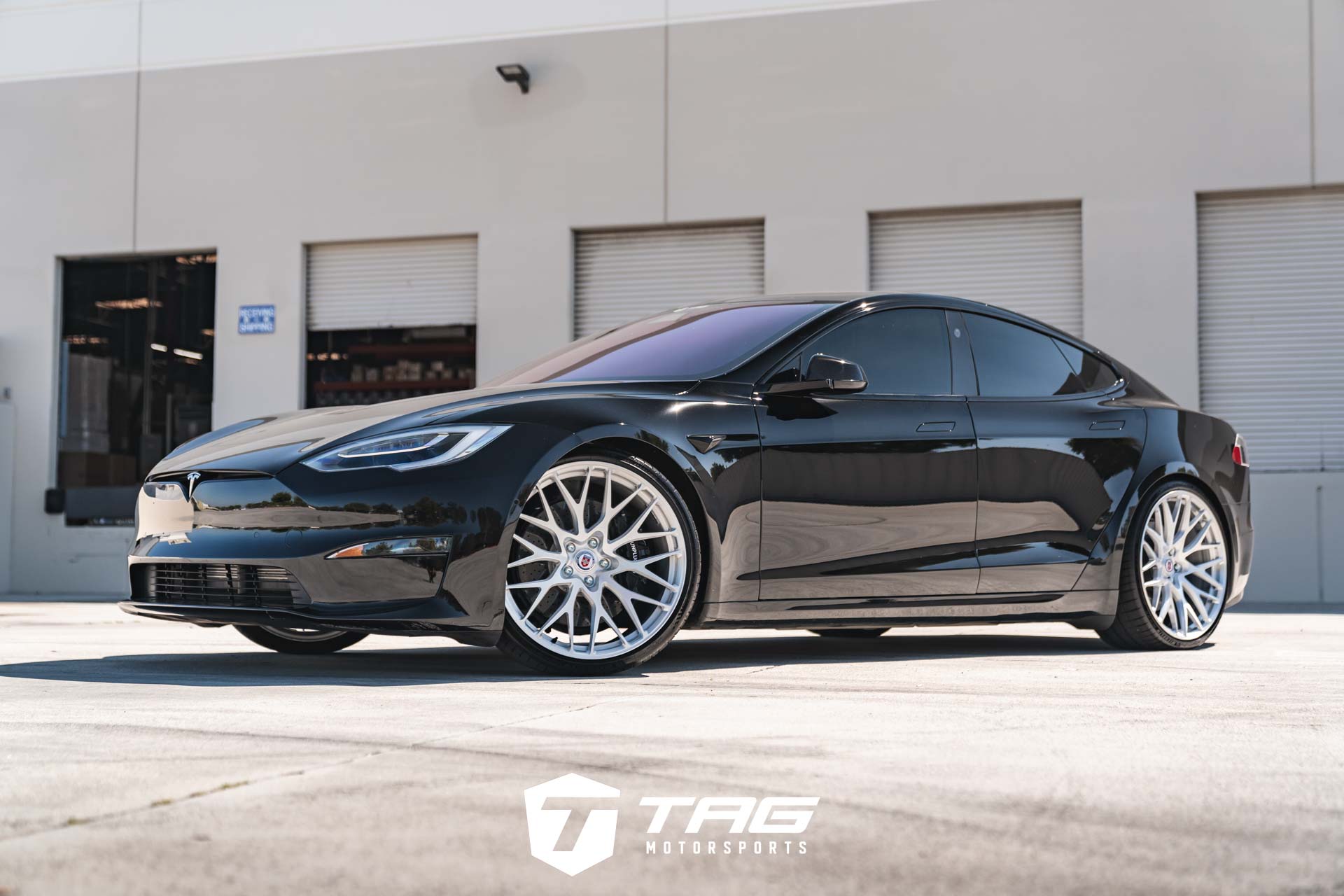 The TAG Model S Plaid on HRE 520M Wheels