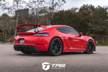 718 GT4 with Fabspeed Exhaust and RSNV Wing Risers