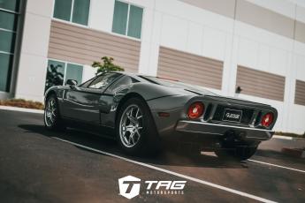 Grey Ford GT with Accufab Exhaust