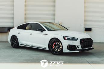 RS5 Sportback with AWE Exhaust on HRE RC100s