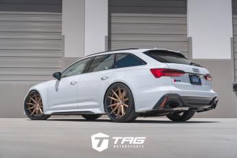 C8 RS6 with Milltek Exhaust on HRE S104SC