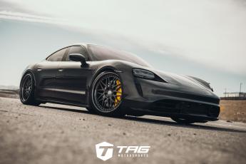 The TAG Taycan Turbo S Lowered on HRE 540 Wheels