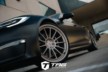 TAG Model S Plaid on HRE 313 GTS Wheels