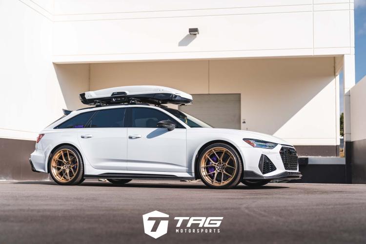 C8 RS6 CETE Lowered on AL13 R60 Wheels