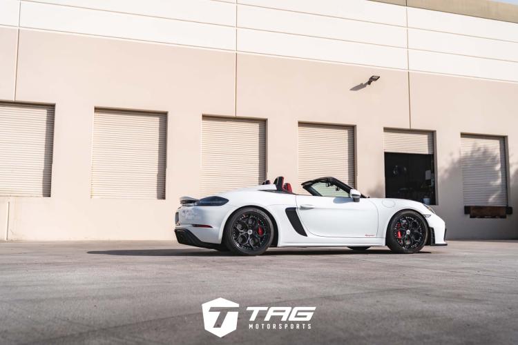 718 Spyder Lowered on HRE S111SC Wheels