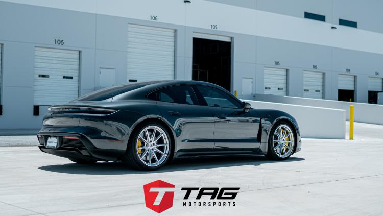 Taycan Turbo S Lowered on HRE P104SC