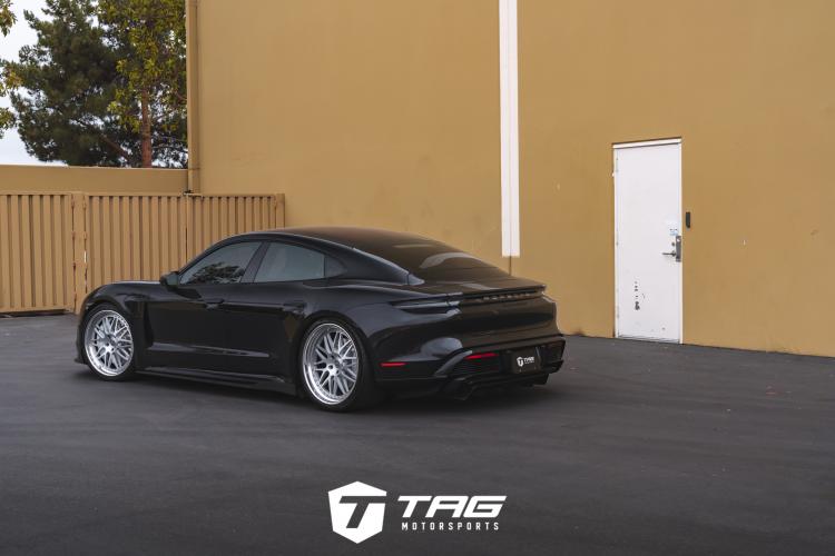 Taycan Turbo Lowered on HRE 540 Wheels