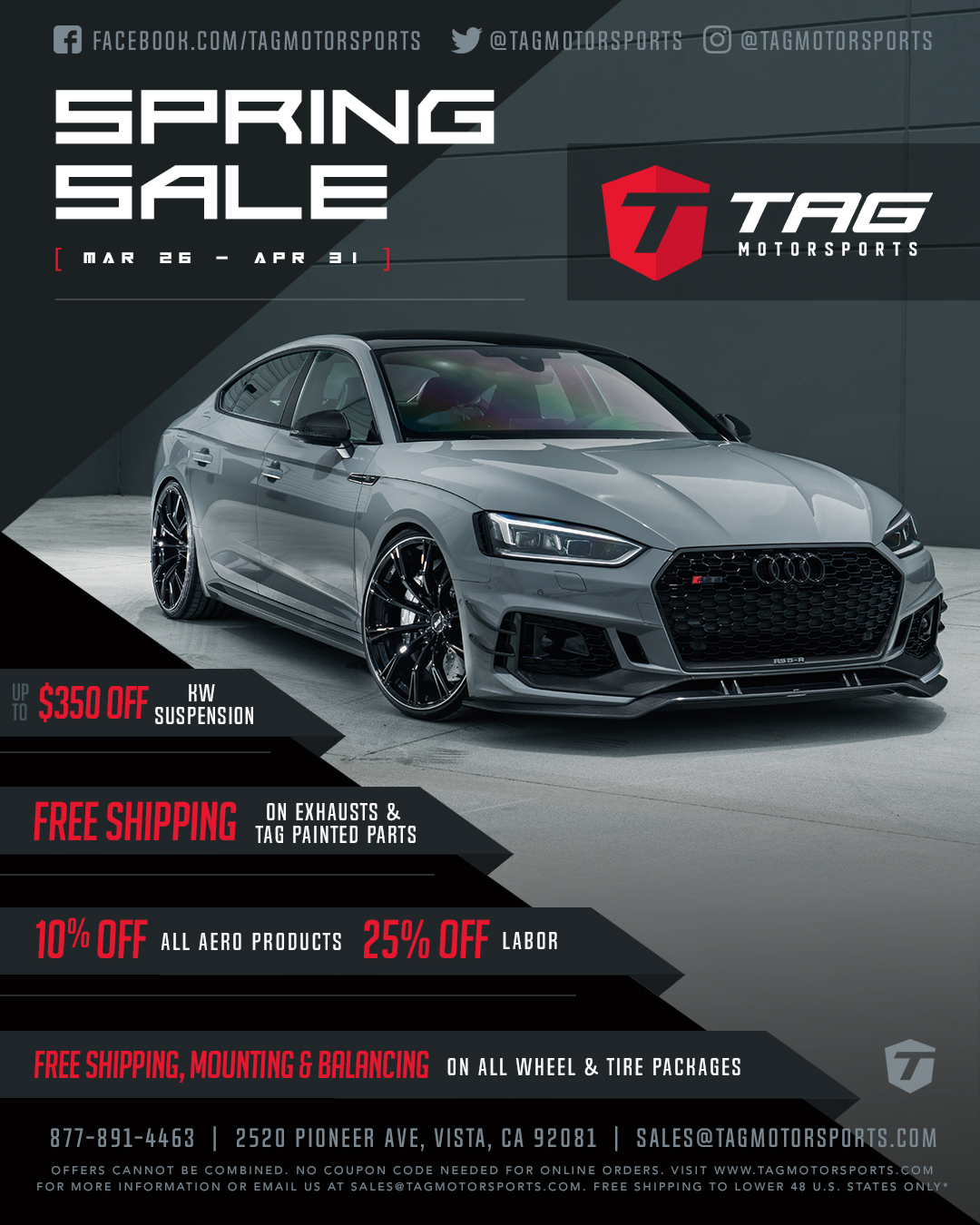TAG 2019 Spring Sale is HERE!
