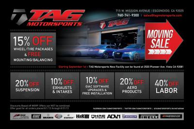 TAG Motorsports // Moving SALE! 