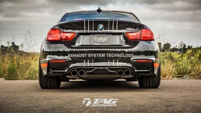 TAG BMW M4, now with Akrapovic Exhaust Livery