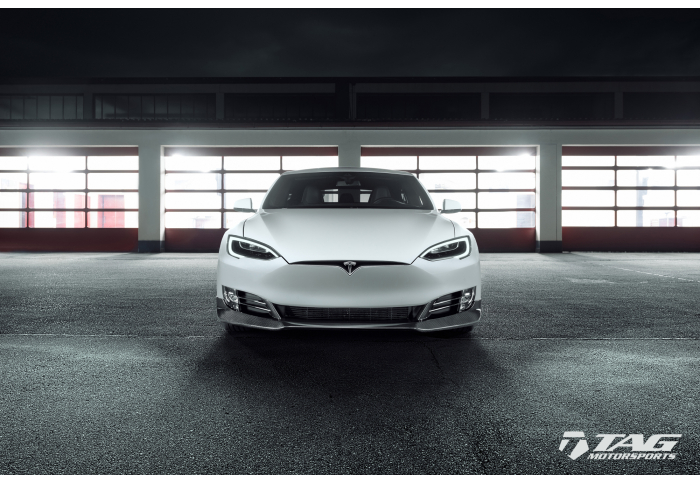 Novitec Carbon Fiber Front Spoiler Lip For Tesla Model S