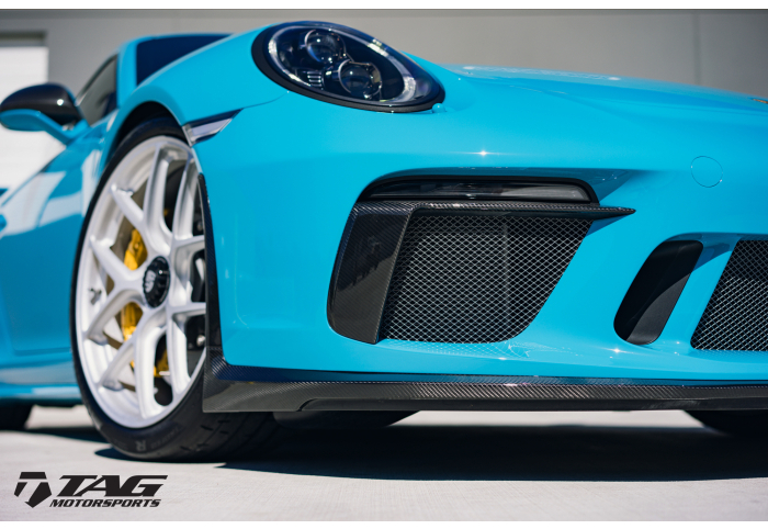 Techart Carbon Fiber Front Spoiler Air Blade For 991 2 Gt3 Gt3rs Tag Motorsports
