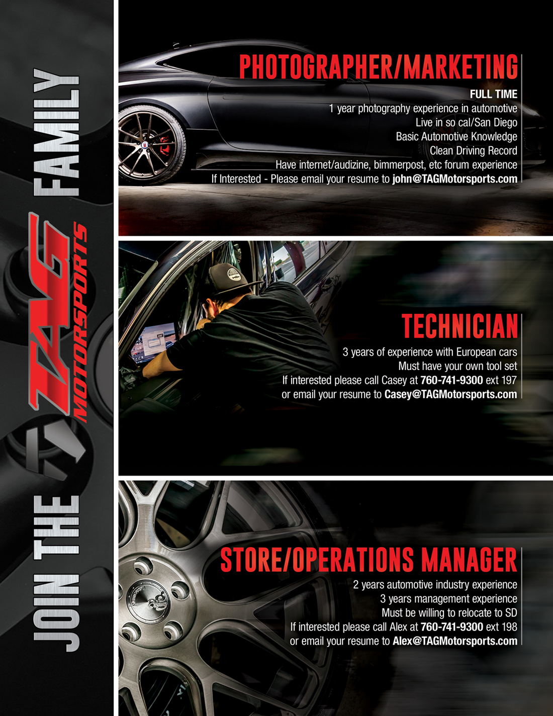 Join the TAG Family - Now Hiring!