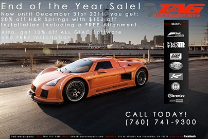 TAG's End Of Year Sale!